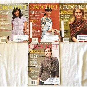 Interweave Crochet 2008 Magazine 4 Complete Spring Winter Summer Fall Projects